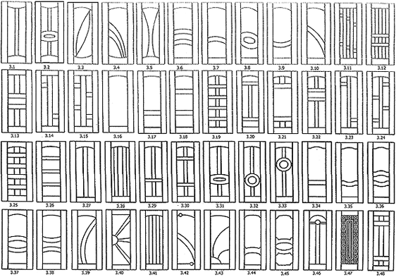 варианты рисунков дверных накладок МДФ