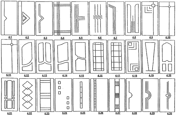рисунков накладок дверей МДФ