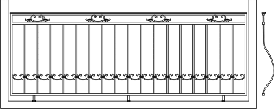 Ограждение балкона кованое