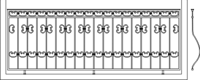 Ограждение балкона из ковки