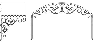 Кованый козырек или навес