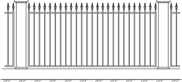 Ограждение с пиками 4003