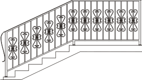 Рисунок балюстрады 2017 из фигурных элементов